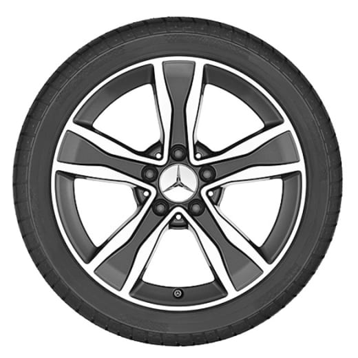 Llantas de 17 pulgadas C-Klasse W205 de 5 radios Original Mercedes-Benz | A20540108007X44-Satz