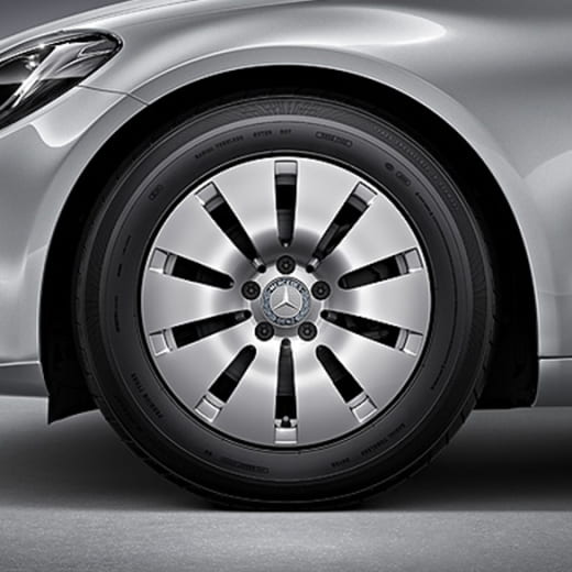 Juego de llantas Mercedes-Benz 17 pulgadas | Clase C W205 | rueda de 10 orificios | plata vanadio | A20540121/38007X45-Satz