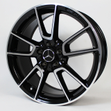 Juego de llantas AMG de 19 pulgadas Mercedes-Benz Clase C W205 rueda de 5 radios dobles negro