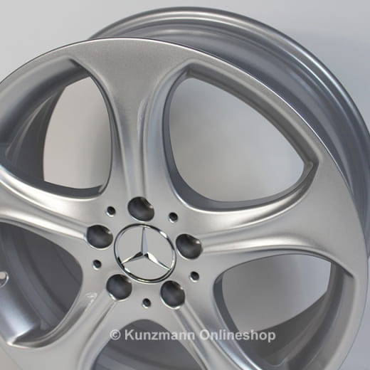 Mercedes-Benz juego de llantas de 18 pulgadas | C-Klasse W205 | rueda de 5 radios | plata vanadio | A20540106/07007X45-C