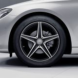 Juego de llantas AMG de 18 pulgadas para E-Klasse W213, 5 radios, negro, original Mercedes-Benz
