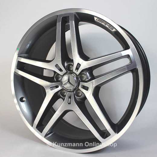 Juego de llantas AMG 21 pulgadas | Clase M GLE W166 | llantas de 5 dobles radios | gris | A16640137007X21-B