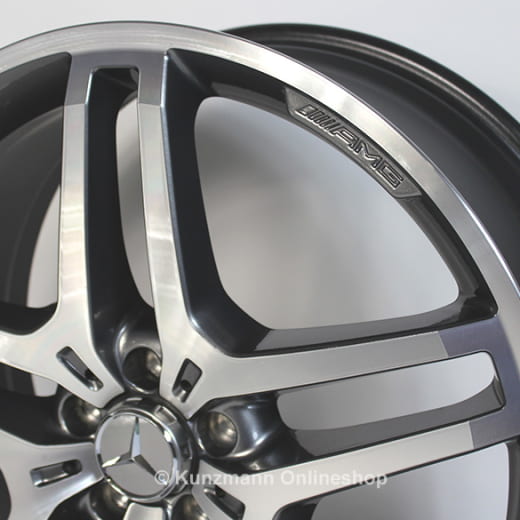 Juego de llantas AMG 21 pulgadas | Clase M GLE W166 | llantas de 5 dobles radios | gris | A16640137007X21-B
