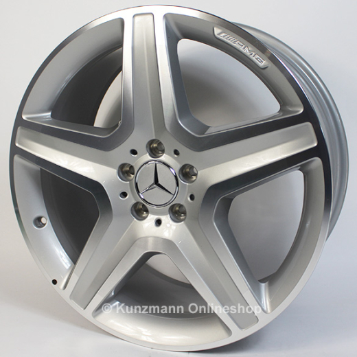 Juego de llantas AMG de 20 pulgadas | M-Klasse W166 | llantas de 5 radios | plata | A16640120027X25-B