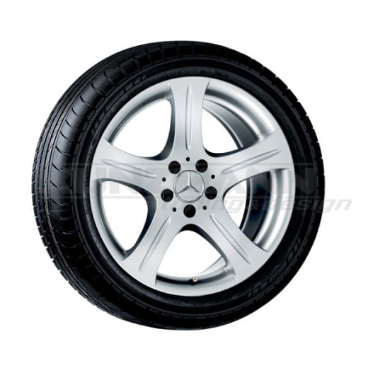 Llantas de 5 radios | 18 pulgadas | CLS Coupé C219 | Original Mercedes-Benz | gris titanio | 