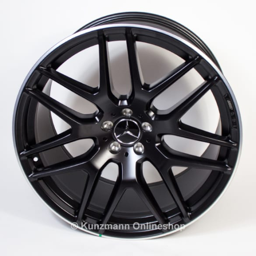 Juego de llantas AMG de 21 pulgadas diseño de radios cruzados GLS clase X166 black | A16640128007X71-GLS