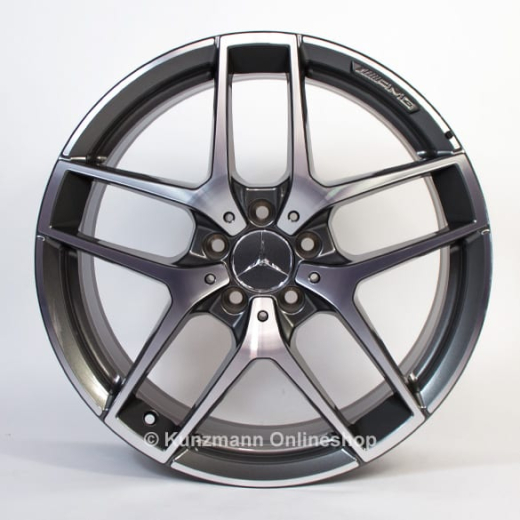 Juego de llantas AMG de 5 radios dobles 19 pulgadas GLA X156 original Mercedes-Benz | A15640130007X21-AMG-Satz