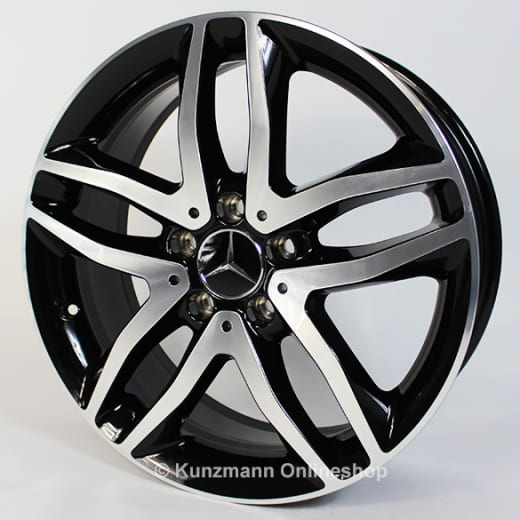 Juego de llantas Mercedes-Benz de 18 pulgadas | GLA X156 | rueda de 5 radios dobles | negro | A15640101007X23-GLA