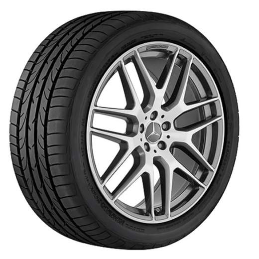 Juego de llantas AMG de 22 pulgadas multirradio gris titanio GLE Coupé C292 Original Mercedes-Benz | A29240124007X21/25007X21