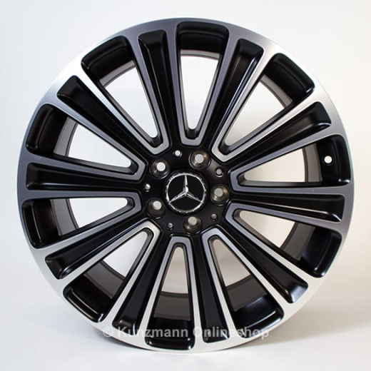 Juego de llantas de 20 pulgadas, 10 radios, negro mate, GLE W166, original Mercedes-Benz | A16640116007X36-Satz