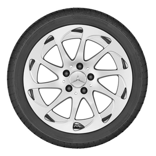 Juego de llantas de 17 pulgadas de 10 radios titanio plateado SL R231 original Mercedes-Benz | A23140124029765-Satz