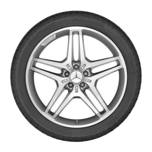 Juego de llantas AMG de 21 pulgadas | Clase M W166 | llantas de 5 dobles radios | Original AMG | plata | 21 pulgadas | A16640137007X25-B