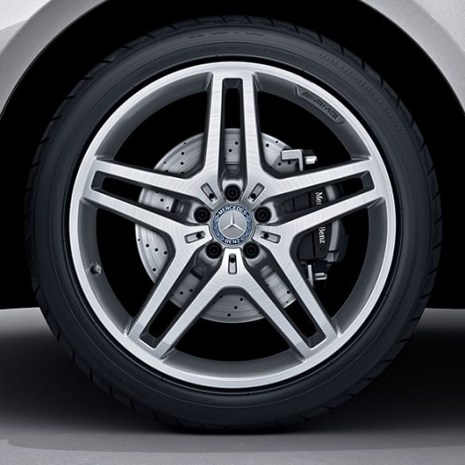 Juego de llantas AMG de 21 pulgadas | Clase M W166 | llantas de 5 dobles radios | Original AMG | plata | 21 pulgadas | A16640137007X25-B