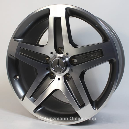 Juego de llantas G 55 AMG 19 pulgadas | Clase G W463 | rueda de 5 radios | gris titanio | B66031282-AMG