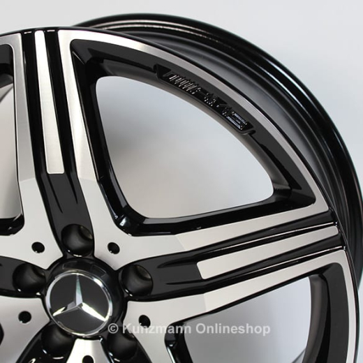 Juego de llantas AMG de 18 pulgadas | diseño de 5 radios | SLK R172 | original Mercedes-Benz | negro | B66031523/24