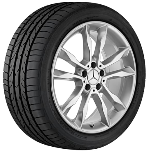 Juego de llantas 19 pulgadas de 5 radios dobles GLA X156 Original Mercedes-Benz | A15640104007X45-Satz