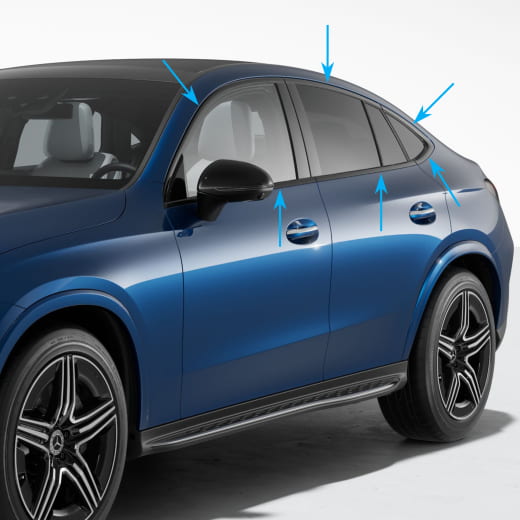 Night package trim strips Windows black GLC coupe C254 Genuine Mercedes-Benz | Night-Zierleisten-C254