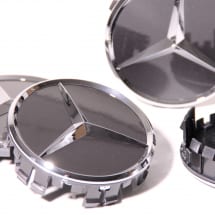 Mercedes-Benz Naafdoppen Tantalgrau 7519 met chroomster | A00040027007519-B