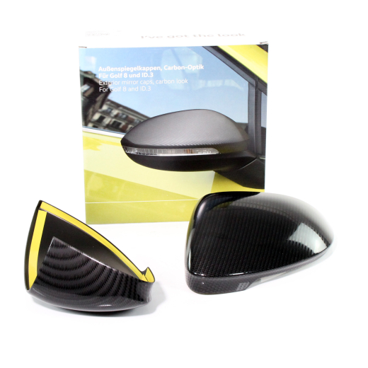 Calotte specchietto effetto carbonio Golf 8 VIII Original Volkswagen | 5H0072530VT1