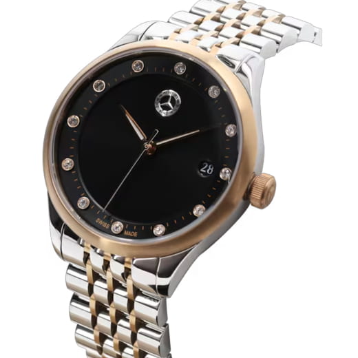 Orologio da polso da donna Classic Elegance oro rosa argento Original Mercedes-Benz | B66041753