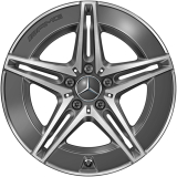AMG ensemble de jantes 18 pouces C-Klasse 206 Hybrid 5 doubles branches gris tantale Originale Mercé