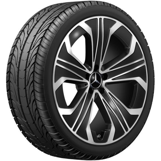 Jeu de jantes 21 pouces EQE SUV X294 5 branches Aero noir | A2944010200 7X23-X294