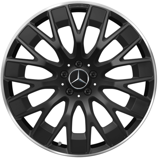 Jeu de jantes AMG 21 pouces EQE SUV X294 à rayons multiples noir mat | A2944011500 7X71-X294