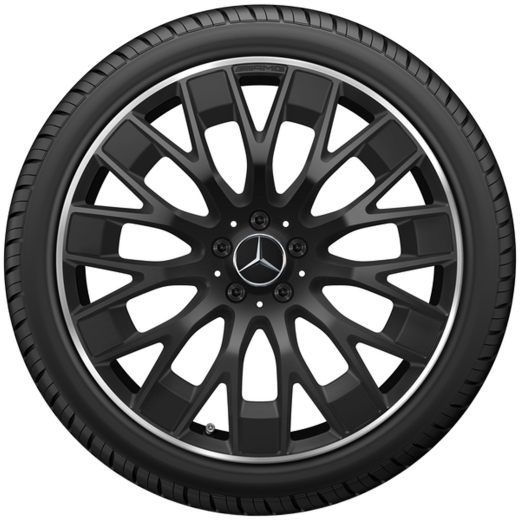 Jeu de jantes AMG 21 pouces EQE SUV X294 à rayons multiples noir mat | A2944011500 7X71-X294