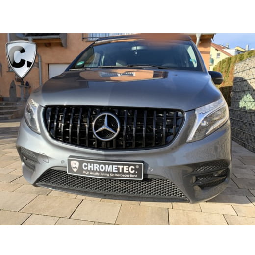 Griglia Panamericana V-Klasse W447 MoPf 1 nera CHROMETEC | V-447-PA-KG-FL-S