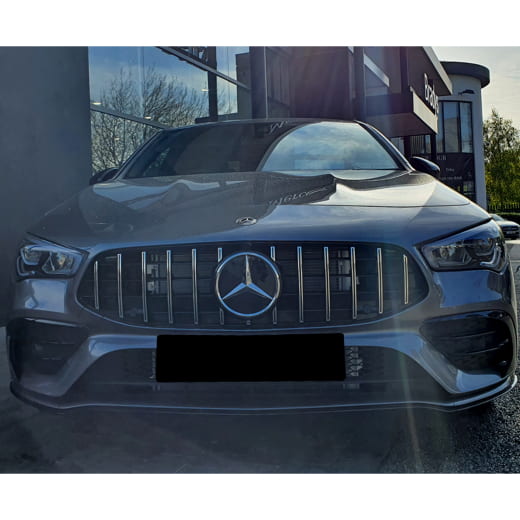 Calandre Panamericana CLA Coupé C118 chrome noir CHROMETEC | W118-PA-KG-C118