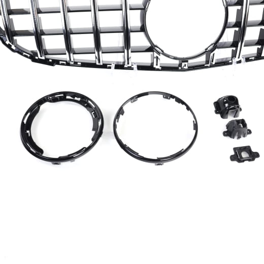 Panamericana grille auto C-Klasse W205 chroom zwart CHROMETC | W205-PA-KG-W205