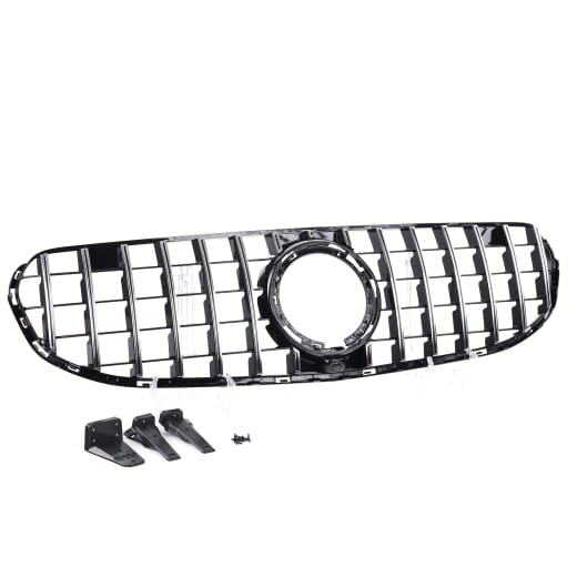 Panamericana Kühlergrill GLC Coupé C253 chrom schwarz hochglanz Facelift Serie CHROMETEC | X253-FL-PA-KG-SF-C253