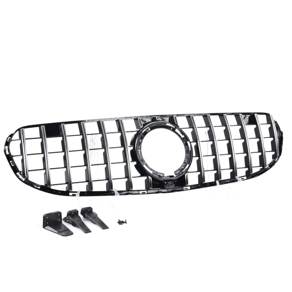 Panamericana Kühlergrill GLC Coupé C253 chrom schwarz hochglanz Facelift Serie CHROMETEC | X253-FL-PA-KG-SF-C253