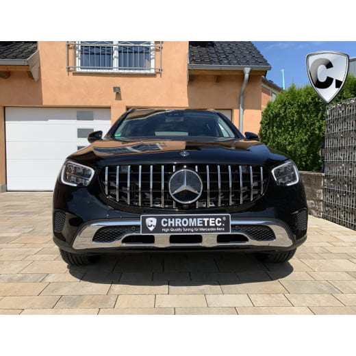 Panamericana Kühlergrill GLC SUV X253 chrom schwarz hochglanz Facelift Serie CHROMETEC | X253-FL-PA-KG-SF-X253