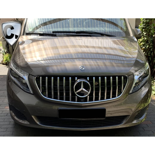 Panamericana Kühlergrill V-Klasse W447 chrom schwarz CHROMETEC | V-447-PA-KG