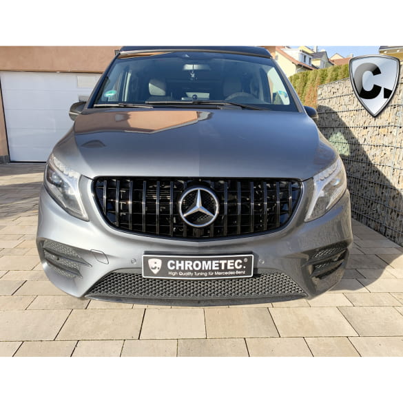 Panamericana Kühlergrill V-Klasse W447 schwarz CHROMETEC | V-447-PA-KG-S