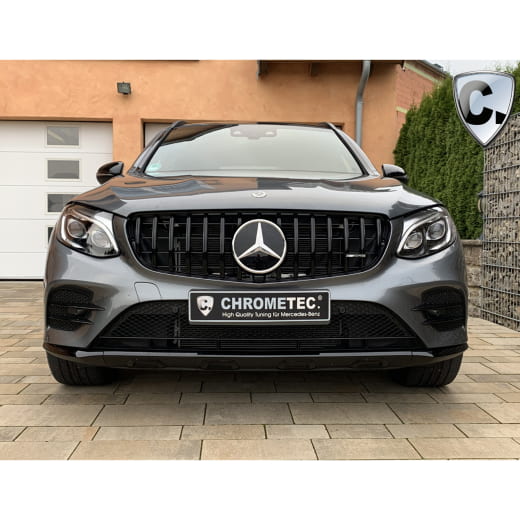 Parrilla Panamericana GLC Coupé C253 negro brillo intenso pre-FL CHROMETEC | XC253-PA-KG-K-S-C253