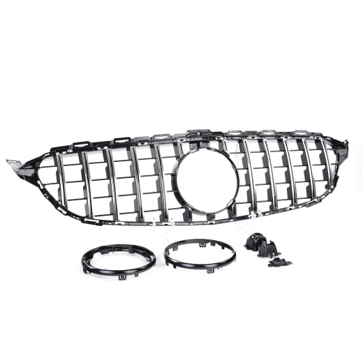 Panamericana radiator grille C-Class S205 chrome black CHROMETEC | W205-PA-KG-S205