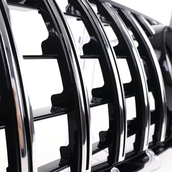 Panamericana radiator grille GLC Coupé C253 chrome black glossy Pre-FL CHROMETEC | XC253-PA-KG-K-C253