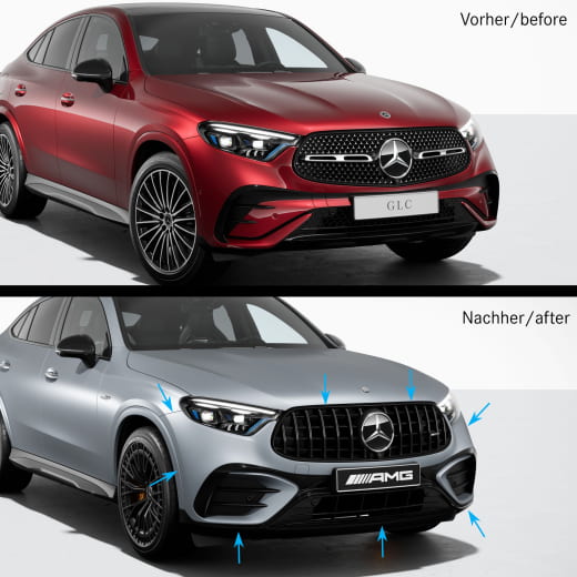 Retrofit paraurti anteriore originale Mercedes 63 AMG | GLC C254 Coupé | C254-63AMG-Front-K