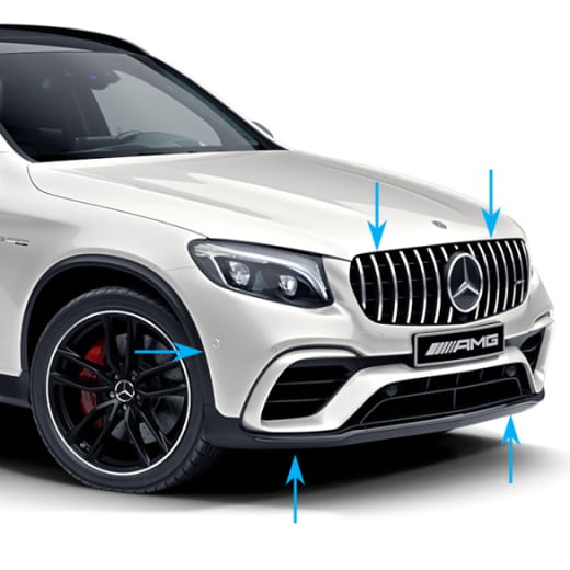 Paraurti anteriore GLC 63 AMG calandra Panamericana Mercedes-Benz C253/X253 | GLC63-AMG-Front