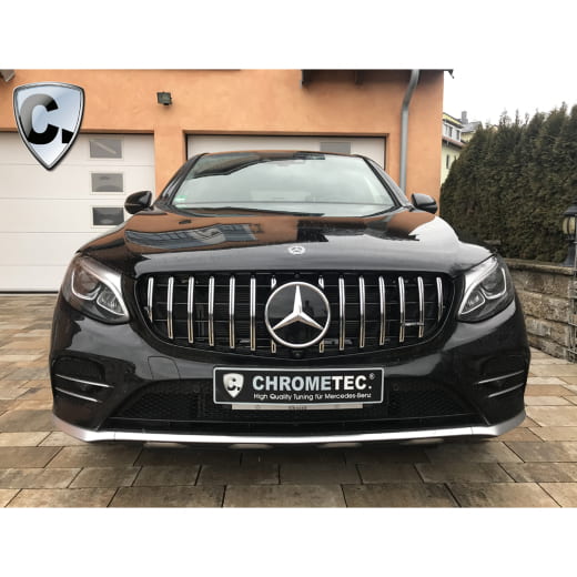 Parrilla Panamericana GLC Coupé C253 cromo negro brillante pre-FL CHROMETEC | XC253-PA-KG-K-C253