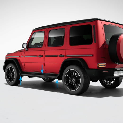 Pedane AMG Classe G W465 nere retrofit Original Mercedes-Benz | W465-Trittbretter-black