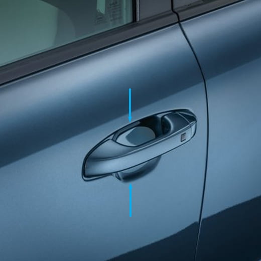 Láminas protectoras para tirador de puerta, protección de hueco, 4 piezas, transparentes, Original Kia | 66272ADE01