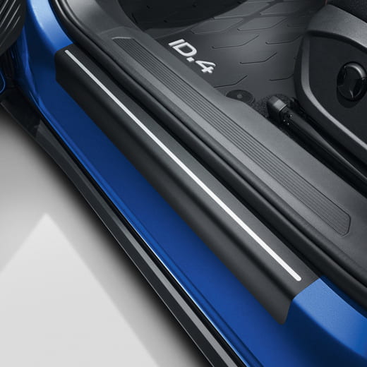 Pellicola protettiva soglia d'ingresso VW ID.4 nero argento 4 pezzi ricambio originale Volkswagen | 11A071310 ZMD-ID4