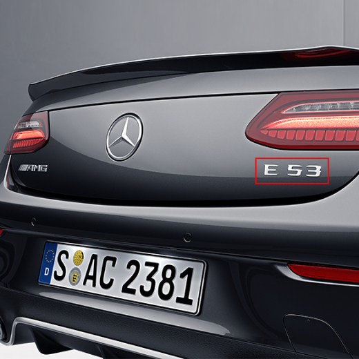 Logo E 53 Classe E C238 A238 S213 W213 originale Mercedes-Benz | A2388170700