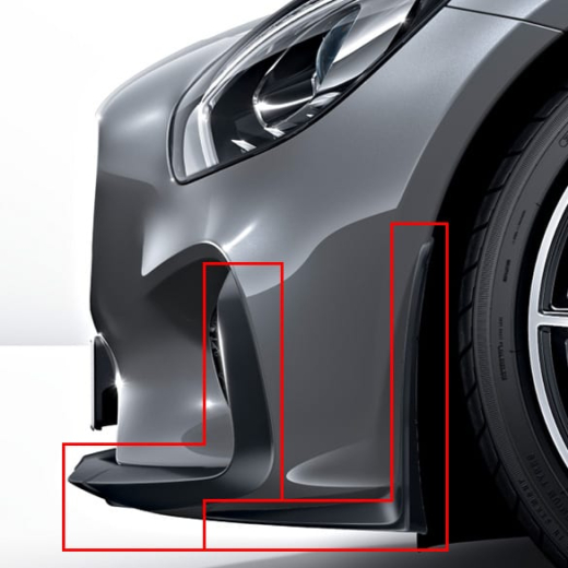 Spoiler delantero paquete aerodinámico AMG GT C190 Edition 1 original Mercedes-Benz | AMGGT-Front-Aero