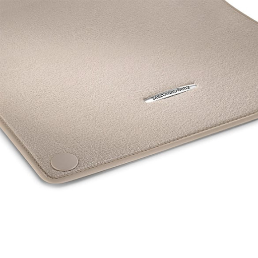 Alfombrillas de velour beige seda 4 piezas | Clase S Maybach X222 | Original Mercedes-Benz | A2226807102 8S84