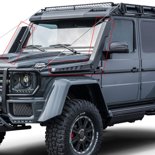 Toma de aire Brabus snorkel | carbono | G-Klasse W463 | Mercedes-Benz original | Brabus-Carbon-LA-W463