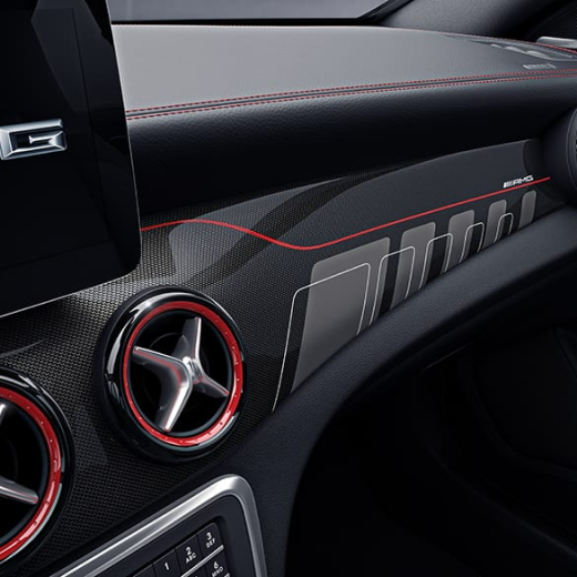 Elemento decorativo AMG rojo / negro CLA C117 Original Mercedes-Benz | CLA-Zierelement-4